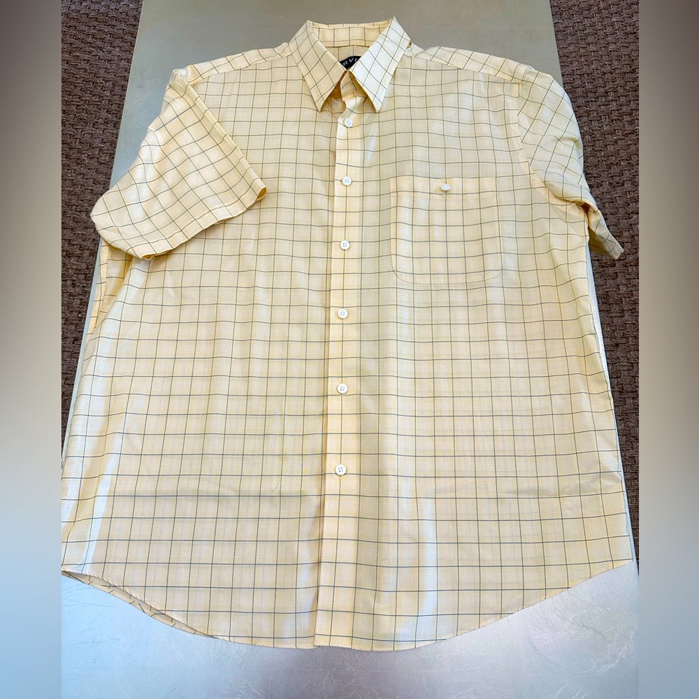 Orvis Yellow Casual Button Down Shirt Lightweight